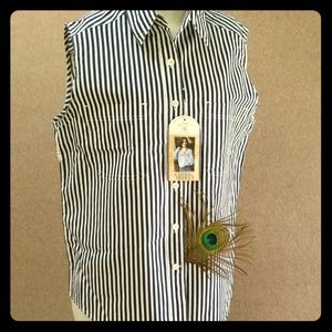 Wrangler Button down Sleeveless Top VTG NWT